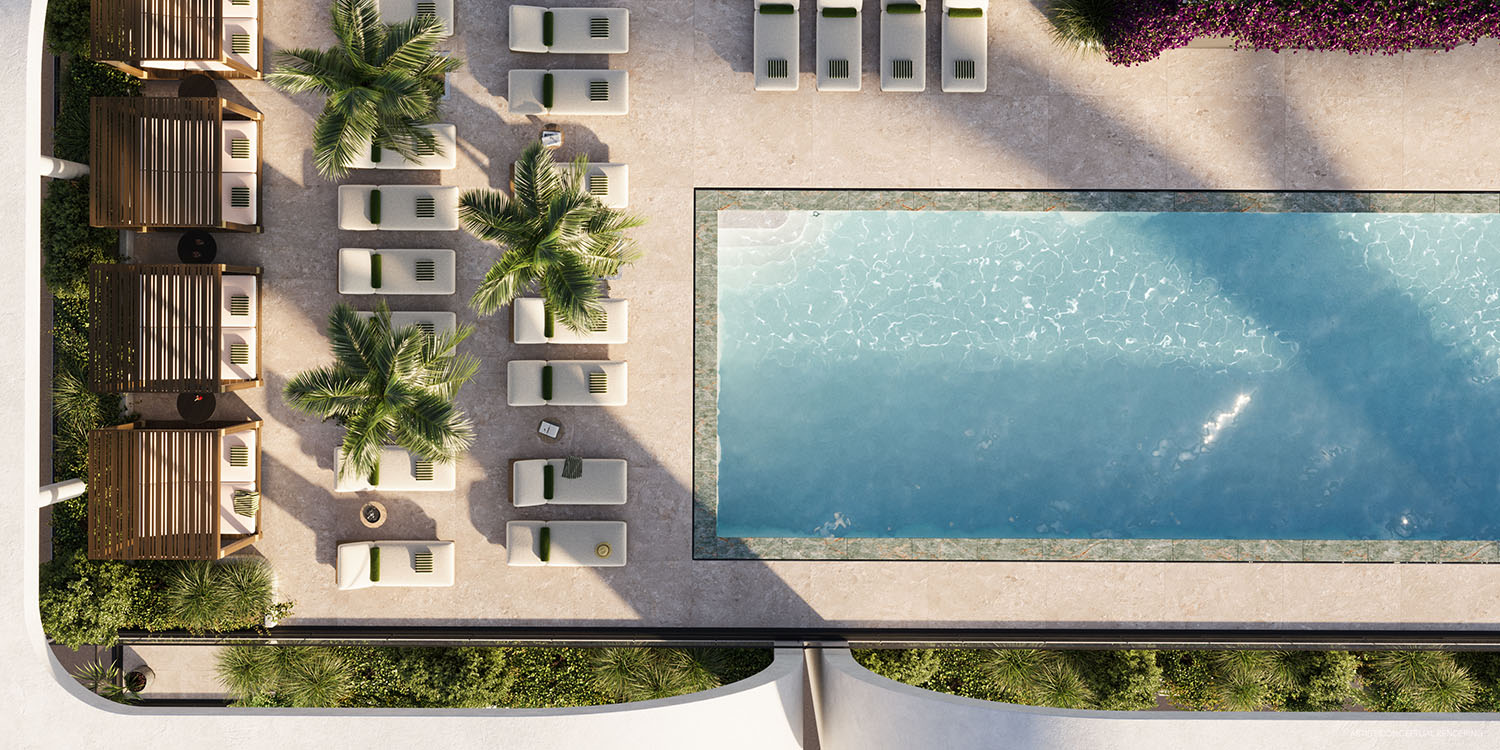 Render conceptual de interiores de House of Wellness